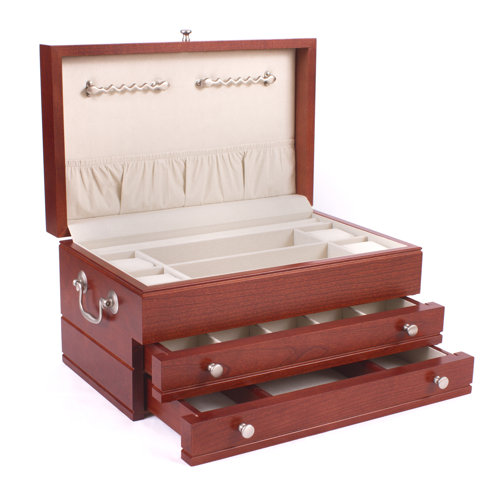 American Chest Wood Jewelry Box + Drawers & Reviews Wayfair